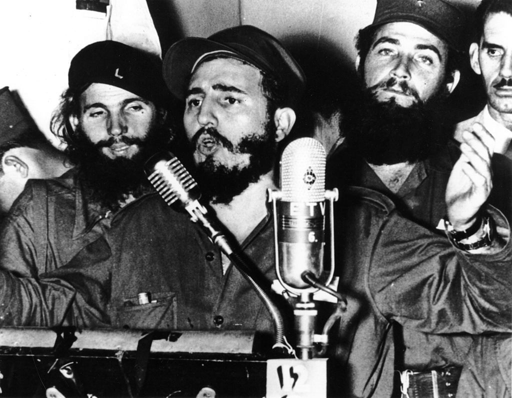 Cuban revolutionary Fidel Castro during an address in Cuba after Batista was forced to flee. (Keystone / Getty)